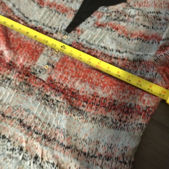 Calvin Klein Boho Blouse Sheer Henley with Pin Tucks in front Sz XL - Picture 12 of 13